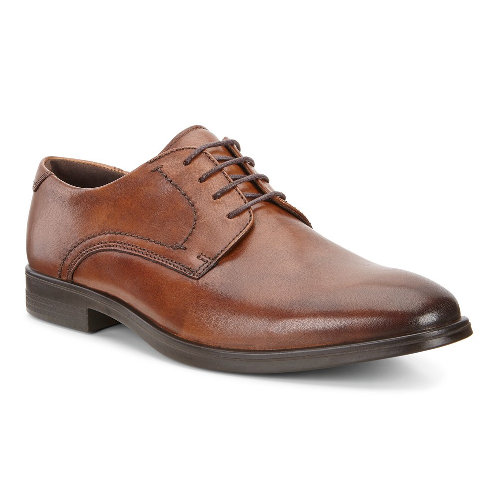 Zapatos De Vestir Hombre - ECCO Melbourne Tie - Marrom - AHI029457